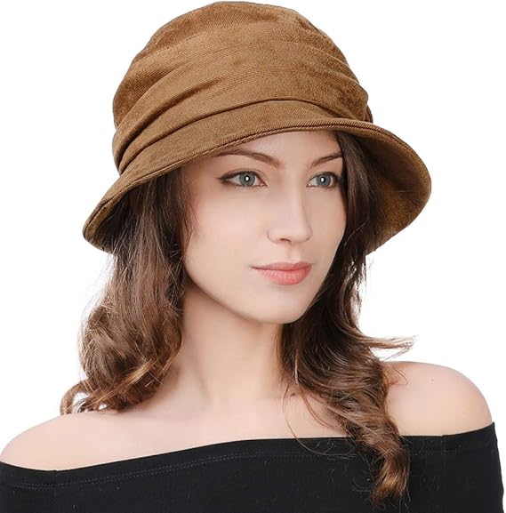 1920S Vintage Cloche Bucket Hat Packable Ladies Church Derby Party Fashion Floopy Winter 55-64CM