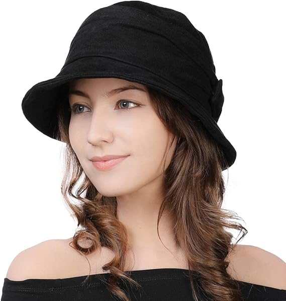 1920S Vintage Cloche Bucket Hat Packable Ladies Church Derby Party Fashion Floopy Winter 55-64CM